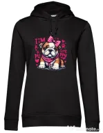 Hanorac dama cu gluga CUTE PUPPY Negru
