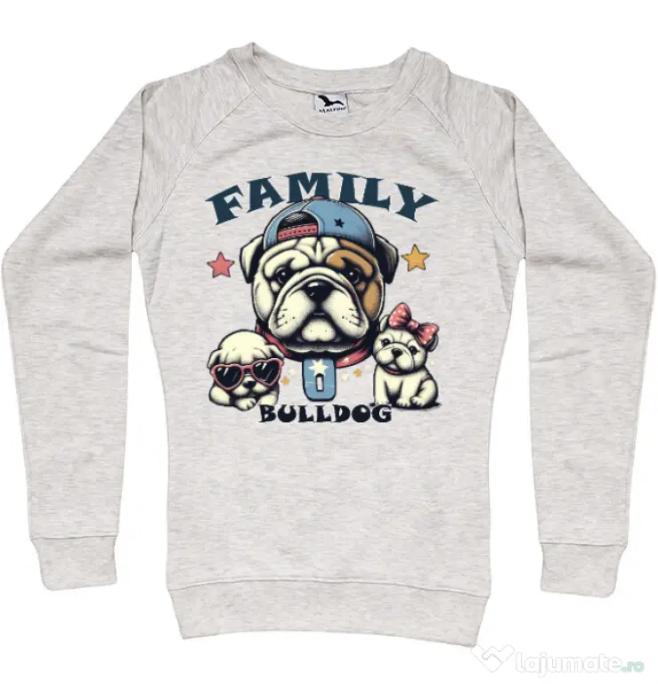 Bluza personalizata dama BULLDOG 16 Migdala melanj