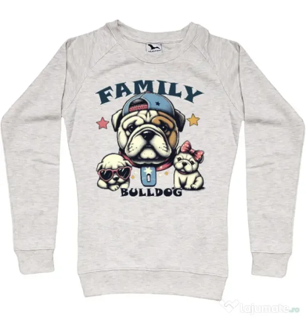 Bluza personalizata dama BULLDOG 16 Migdala melanj