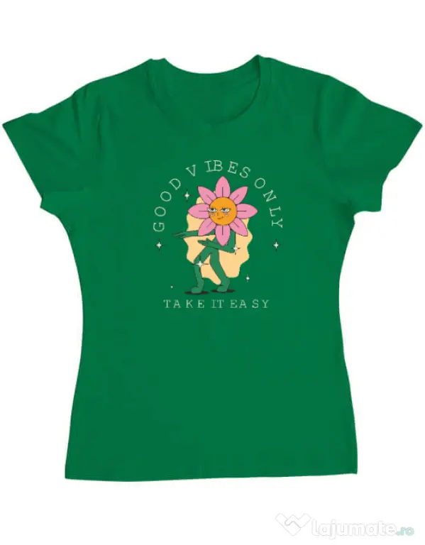 Tricou personalizat dama M&D 29 Verde mediu