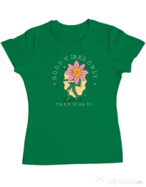Tricou personalizat dama M&D 29 Verde mediu