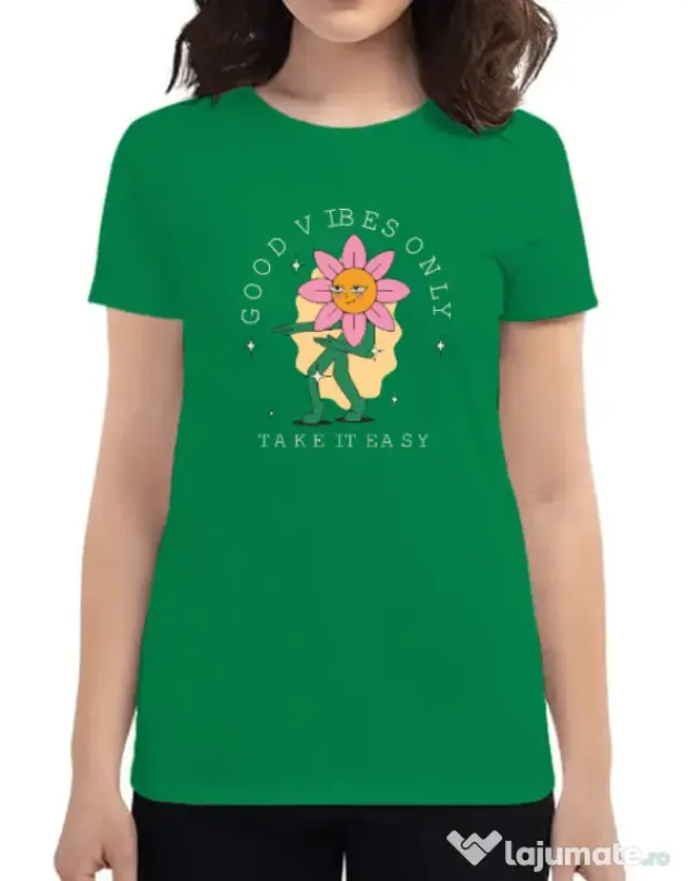 Tricou personalizat dama M&D 29 Verde mediu
