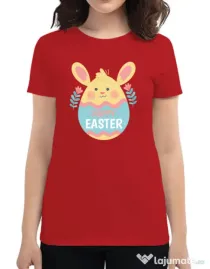 Tricou personalizat dama BUNNY CUTE Rosu