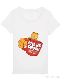 Tricou STANLEY STELLA dama Give me coffee Alb