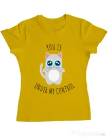 Tricou ADLER dama Under my control Galben