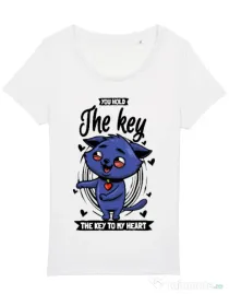 Tricou STANLEY STELLA dama You hold the key Alb