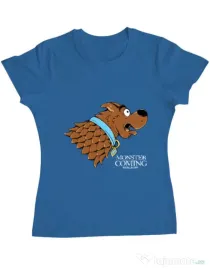 Tricou ADLER dama Monster is coming Albastru azuriu