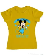 Tricou ADLER dama Absolvire Mickey Mouse Galben