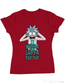 Tricou ADLER dama Wubba Lubba Dub Dub Rosu