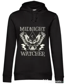Hoodie dama cu gluga Midnight Watcher Negru