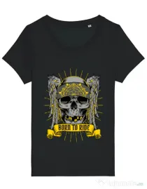 Tricou STANLEY STELLA dama Born to ride Negru