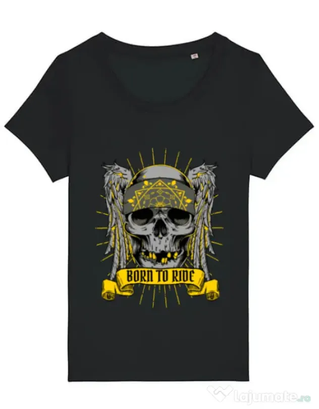 Tricou STANLEY STELLA dama Born to ride Negru