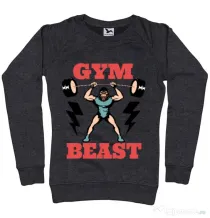 Bluza ADLER dama Gym Beast Negru melanj
