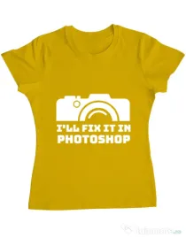 Tricou ADLER dama I’ll fix it Galben