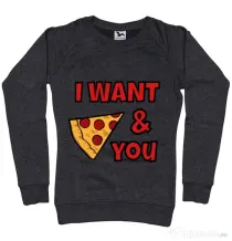 Bluza ADLER dama I want you Negru melanj