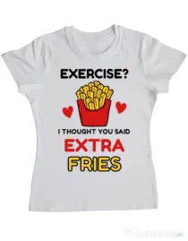Tricou ADLER dama Exercise extra fries Alb