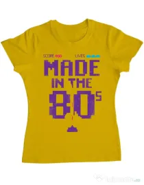Tricou ADLER dama Made in the 80s Galben