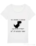 Tricou STANLEY STELLA dama The internet is broken Alb