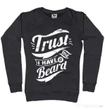 Bluza ADLER dama Trust me, I have a beard Negru melanj