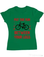 Tricou ADLER dama Put the fun Between your legs Verde mediu