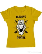 Tricou ADLER dama Always awake Galben