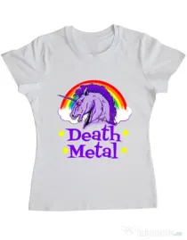 Tricou ADLER dama Death Metal Alb