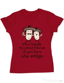 Tricou ADLER dama One amigo Rosu