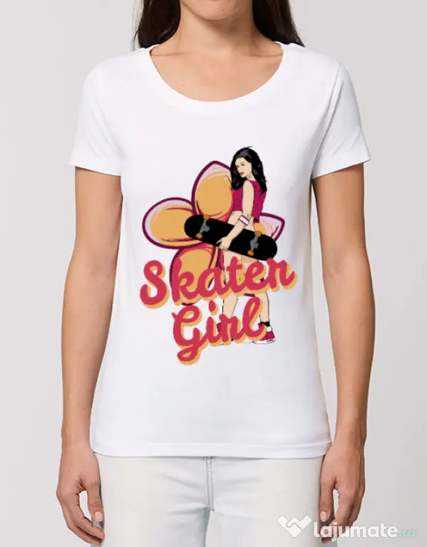 Tricou STANLEY STELLA dama Skater Girl Alb
