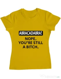 Tricou ADLER dama Abracadabra Galben