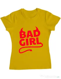 Tricou ADLER dama Bad girl Galben