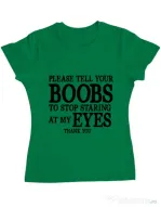 Tricou ADLER dama Boobs Verde mediu