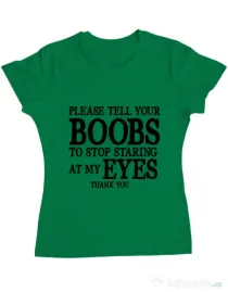 Tricou ADLER dama Boobs Verde mediu