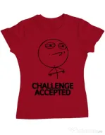 Tricou ADLER dama Challenge Accepted Rosu