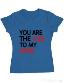 Tricou ADLER dama CSS to HTML Albastru azuriu
