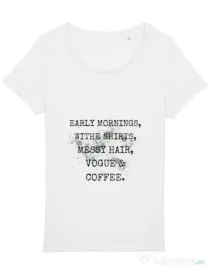 Tricou STANLEY STELLA dama Early mornings Alb