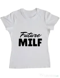 Tricou ADLER dama Future Milf Alb