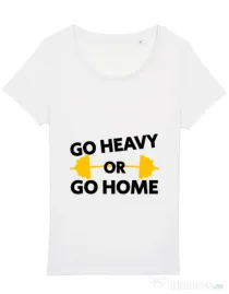 Tricou STANLEY STELLA dama Go heavy or go home Alb