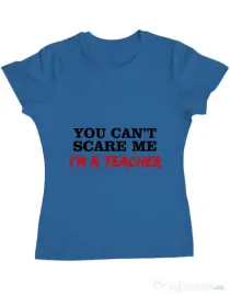 Tricou ADLER dama I'm a teacher Albastru azuriu