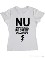Tricou ADLER dama Nu imbatranesc Alb