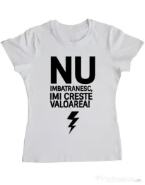 Tricou ADLER dama Nu imbatranesc Alb