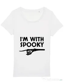 Tricou STANLEY STELLA dama I'm with spooky Alb