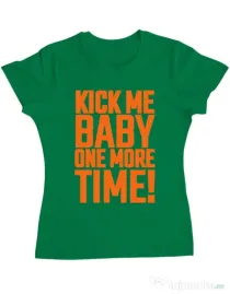 Tricou ADLER dama Kick me baby Verde mediu