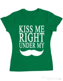 Tricou ADLER dama Kiss me right under Verde mediu