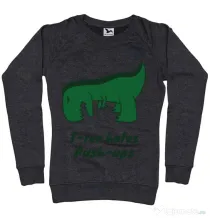 Bluza ADLER dama T-rex push-ups Negru melanj
