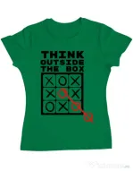 Tricou ADLER dama Think outside the box Verde mediu