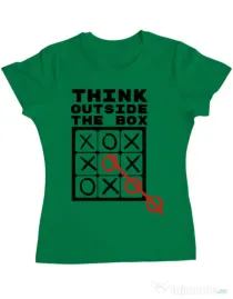 Tricou ADLER dama Think outside the box Verde mediu