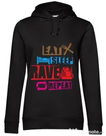 Hoodie dama cu gluga Raver Negru