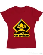 Tricou ADLER dama Baby Jedi Rosu