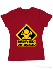 Tricou ADLER dama Baby Jedi Rosu
