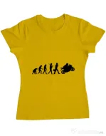 Tricou ADLER dama Evolution - motorcycle Galben